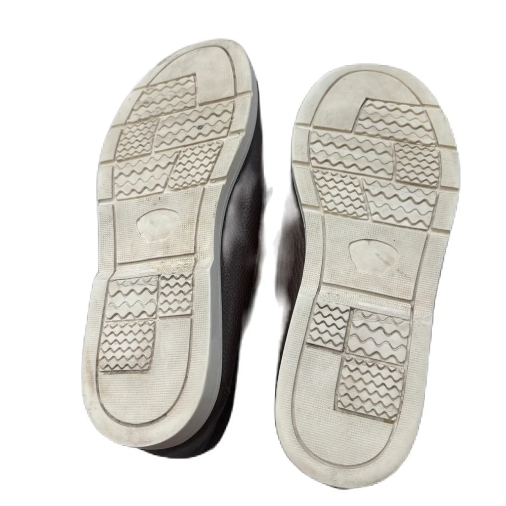 Mini Boden Leather Boat Shoes Boys Loafer Brown Size 2 (EU‎ 33) Slip On Sperry’s